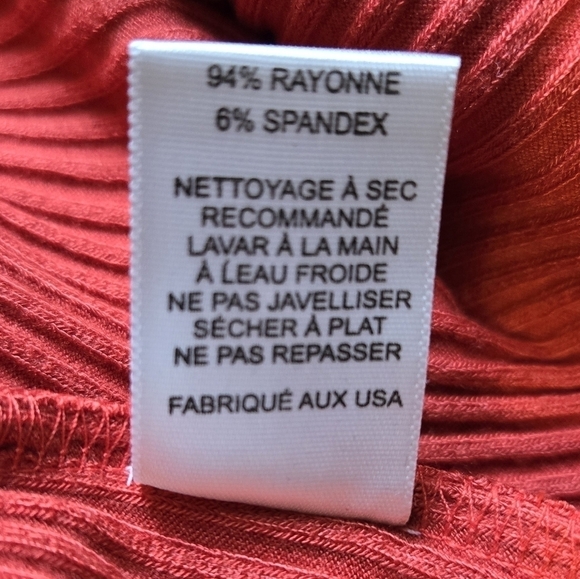 Michael Lauren Ribbed Ultra-Soft, Eden Short Sleeve Mini Dress, Rust, Small, NWT - Picture 8 of 10